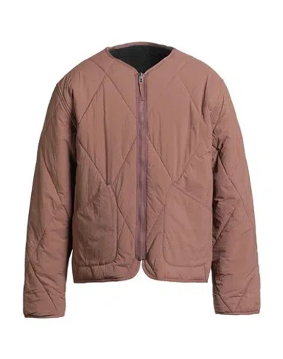 Universal Works Man Puffer Light Brown Size Xl Recycled Polyamide