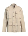 Universal Works Man Shirt Beige Size Xl Cotton, Elastane