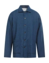 Universal Works Man Shirt Blue Size Xl Wool, Cotton