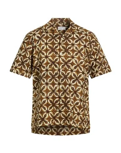 Universal Works Man Shirt Brown Size S Cotton
