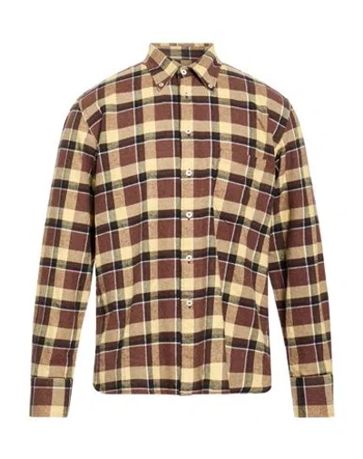 Universal Works Man Shirt Brown Size S Cotton