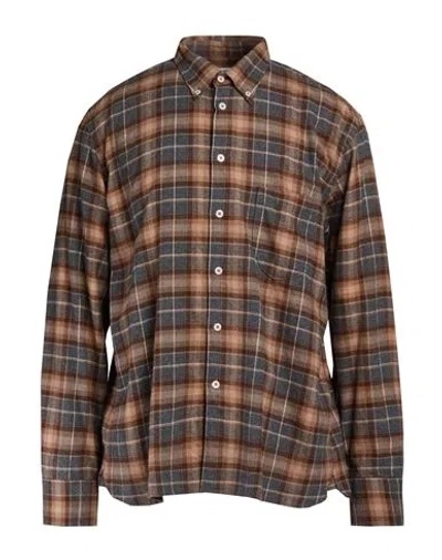 Universal Works Man Shirt Brown Size S Cotton