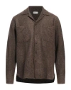 Universal Works Man Shirt Chocolate Brown Size M Acrylic, Wool, Polyester