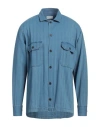 Universal Works Man Shirt Light Blue Size L Cotton In Blue