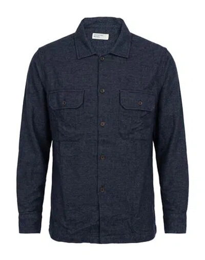 Universal Works Man Shirt Navy Size S Cotton In Blue
