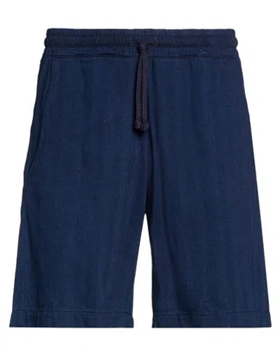 Universal Works Man Shorts & Bermuda Shorts Midnight Blue Size 28 Cotton