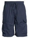 Universal Works Drawstring Cargo Shorts In Blue