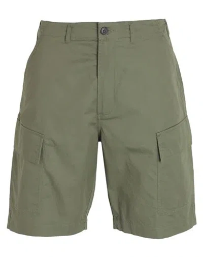 Universal Works Man Shorts & Bermuda Shorts Military Green Size 28 Cotton