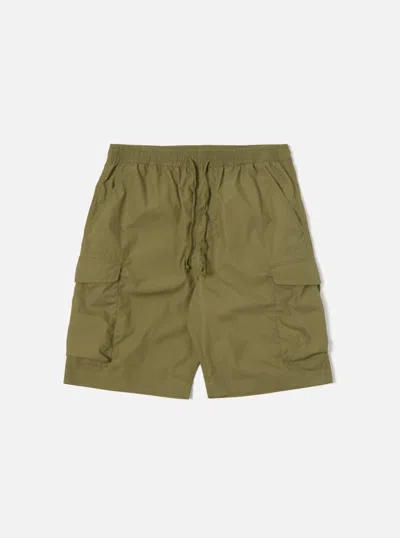 Universal Works Men's Parachute Short In Olive Recycled Poly Tech In Green