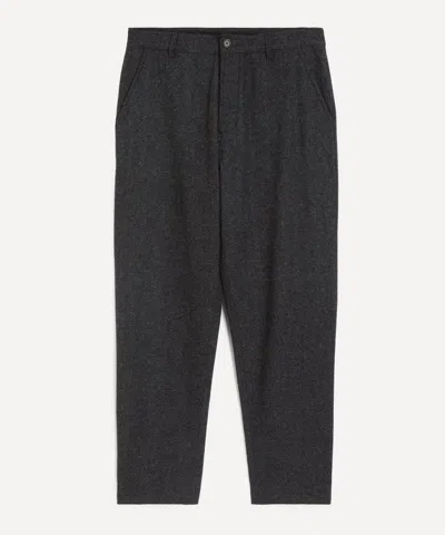 Universal Works Mens Anders Wool Upcycled Pilot Trousers In Gray