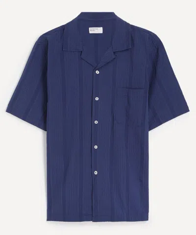 Universal Works Mens Blue Maui Cotton Road Shirt