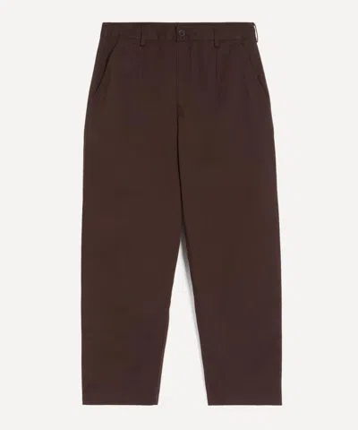Universal Works Mens Brown Twill Drizzy Trousers