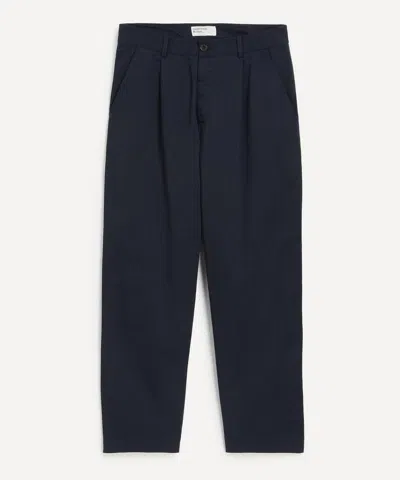 Universal Works Mens Duke Navy Twill Trousers In Blue