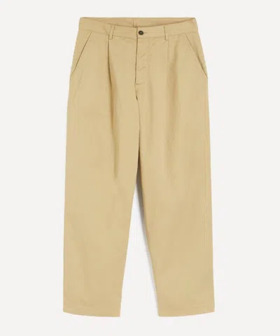 Universal Works Mens Duke Twill Wide-leg Trousers In Neutral