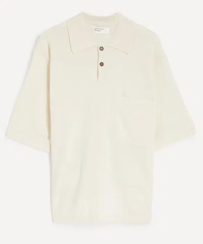 Universal Works Mens Ecru Woolcot Bio Pullover Knit Shirt In Neutral