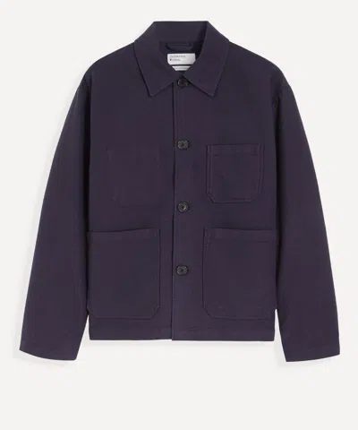 Universal Works Mens Ives Comfort Moleskin Jacket In Blue