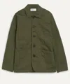 Universal Works Mens Light Olive Twill Bakers Jacket In Green