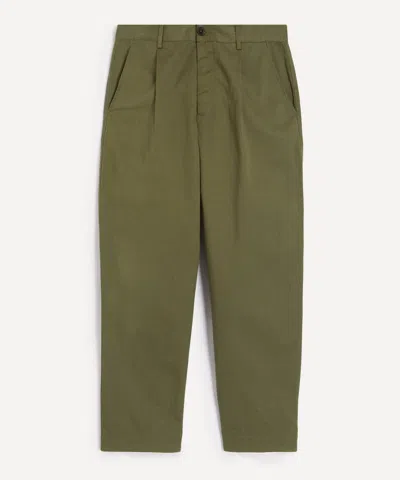 Universal Works Mens Light Olive Twill Duke Trousers In Green