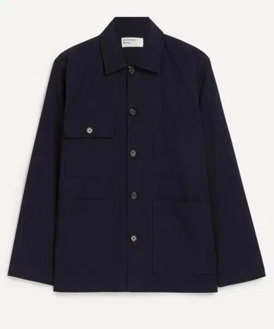 Universal Works Mens Navy Military Cotton Dockside Jacket In Blue