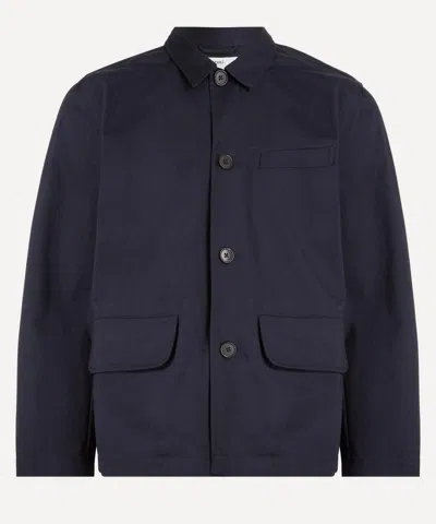 Universal Works Mens Navy Twill Franck Jacket In Blue