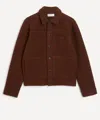 Universal Works Mens Uniform Wool-blend Fleece Jacket In Brown