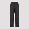Universal Works Prince-of-wales Chino Pants In Wool Blend In Charcoal