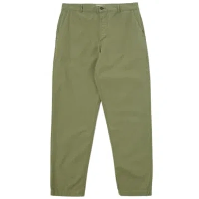Universal Works Military Chino In Birch Summer Canvas In Green