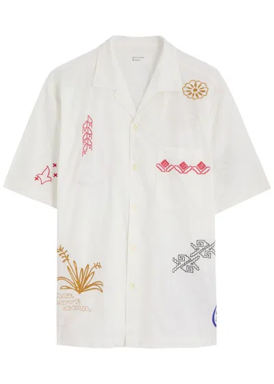 Universal Works Minari Embroidered Cotton-poplin Shirt