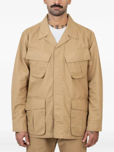 Universal Works Multi-pocket Cotton-blend Jacket In Brown