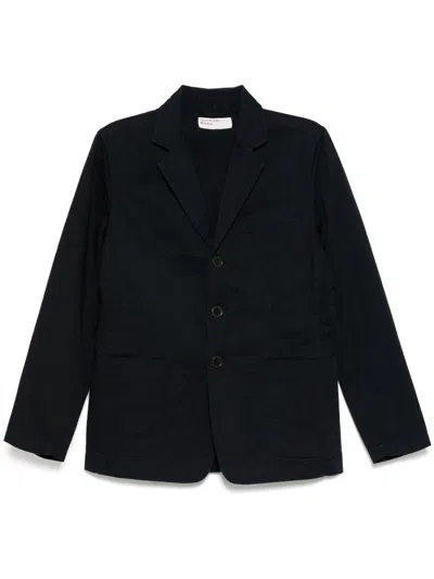 Universal Works Notch Lapels Jacket In 蓝色