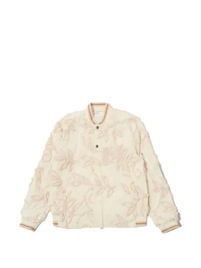 Universal Works Ns Floral Bomber Jacket In Neutral