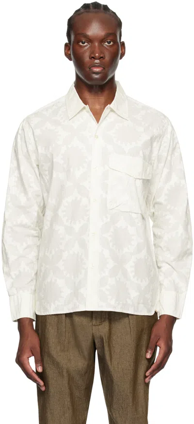 Universal Works Off-white Field Shirt In Ecru