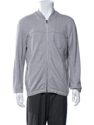 Pre-owned Universal Works Open Front Long Sleeve Cardigan In Grey