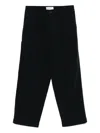 Universal Works Pleated Tapered Trousers In Blue