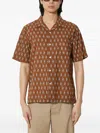 Universal Works Paisley-print Short-sleeve Shirt In Brown