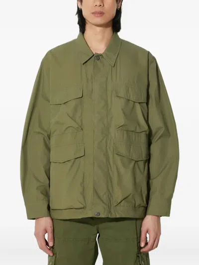 Universal Works Parachute Field Button-down Jacket In Green