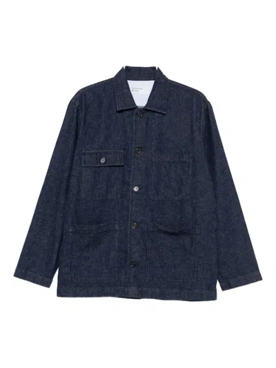 Universal Works Patch-pocket Denim Jacket In Blue