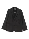 Universal Works Patch-pocket Single-breasted Blazer In Black