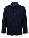 Universal Works Patch-pockets Jacket In Blue