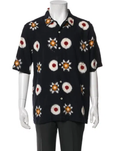 Pre-owned Universal Works Patterned Short Sleeve Shirt In Black