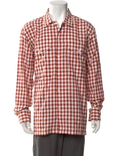 Pre-owned Universal Works Plaid Print Long Sleeve Shirt In Multicolor
