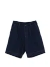 Universal Works Pleated Contrast-stitch Shorts In Blue