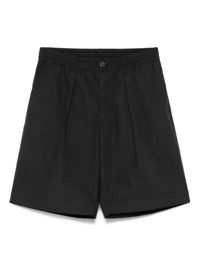 Universal Works Pleated Shorts In Black