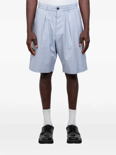 Universal Works Pleated Shorts In Blue