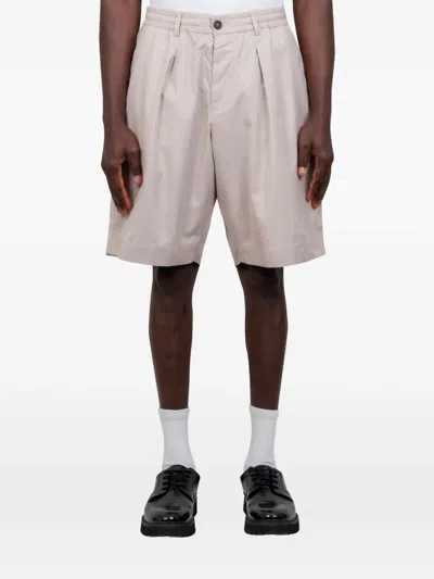 Universal Works Pleated Shorts In Neutral