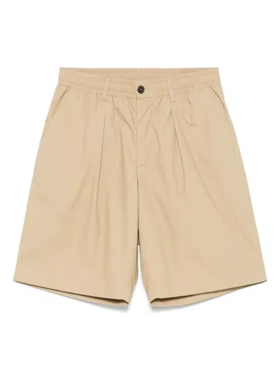 Universal Works Pleated Shorts In Neutrals