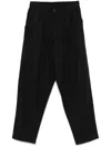 Universal Works Pleated Tapered Trousers In Grey