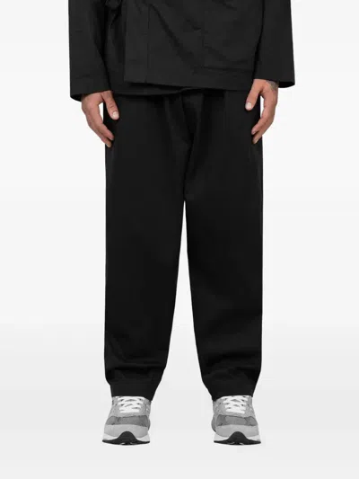 Universal Works Pleated Trousers In Black