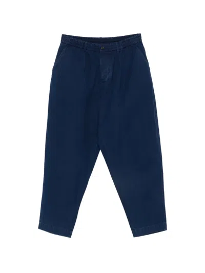 Universal Works Pleated Trousers In Blue