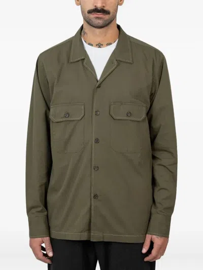 Universal Works Pocket-detail Long-sleeve Shirt In Green